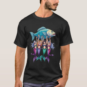 Sardine Mermaid Fish Lover Amalfi Ocean Themed Des T-Shirt