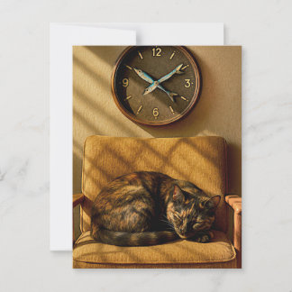 Sardine O’clock Dreamtime – Surreal Cat Art Postcard