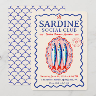 Sardine Social Club Italian Summer Party Invitation