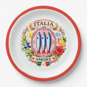 Sardine Social Club Italian Summer Party  Paper Plates