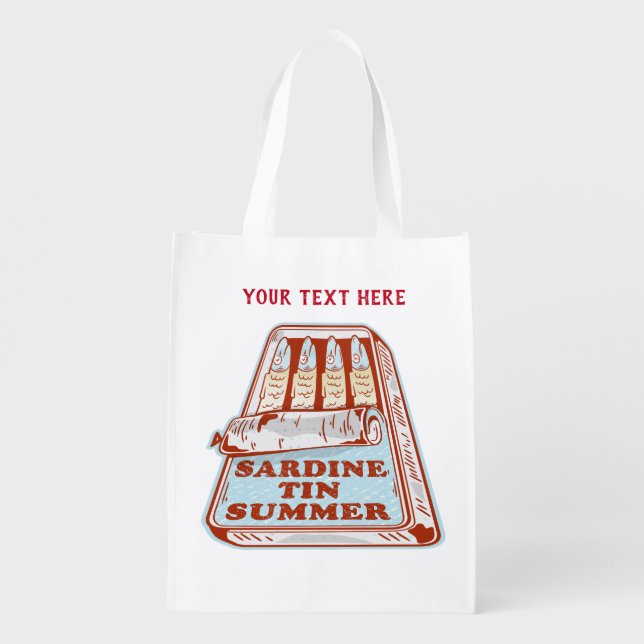 Sardine tin summer grocery bag (Back)