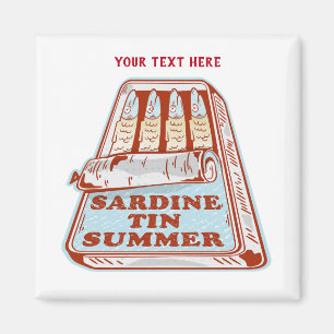 Sardine tin summer magnet