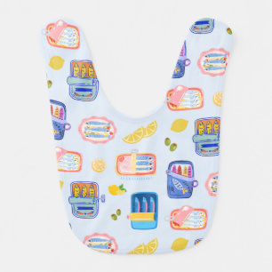 Sardines and Lemons Baby Bib