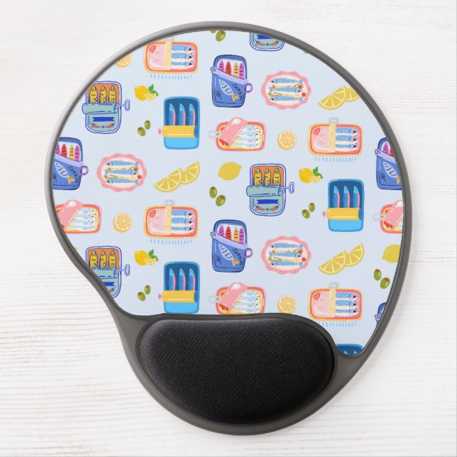 Sardines and Lemons Gel Mouse Pad (Front)