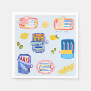 Sardines and Lemons Napkins