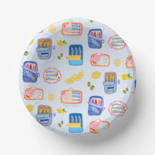 Sardines and Lemons Paper Bowls