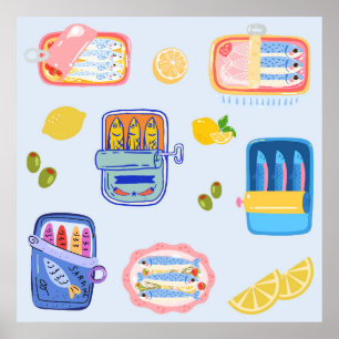  Sardines and Lemons Poster