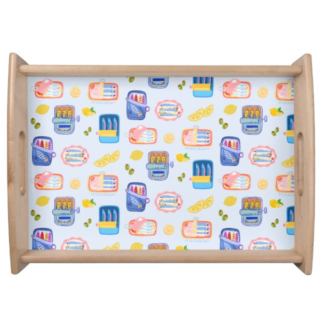 Sardines and Lemons Serving Tray (Front)