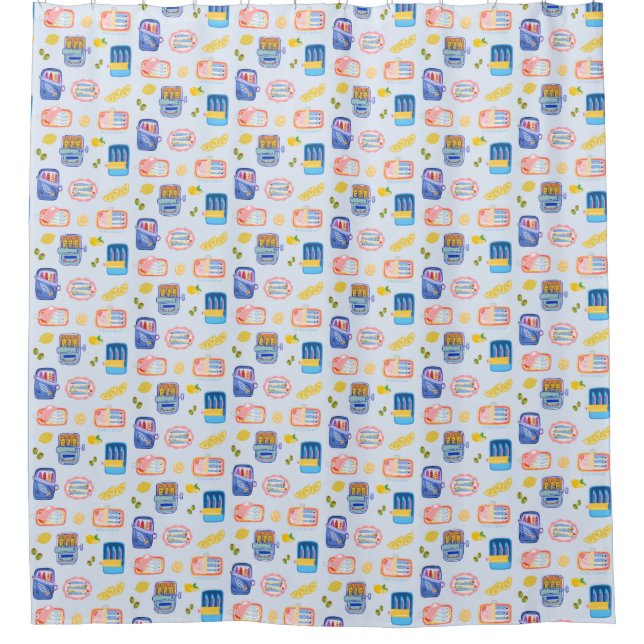 Sardines and Lemons Shower Curtain (Front)