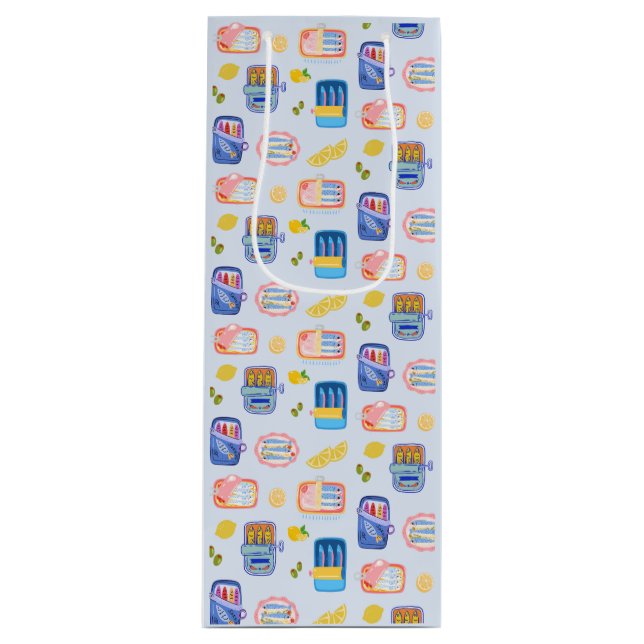 Sardines and Lemons Wine Gift Bag (Front)
