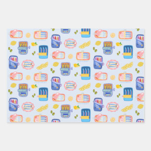 Sardines and Lemons Wrapping Paper Sheets