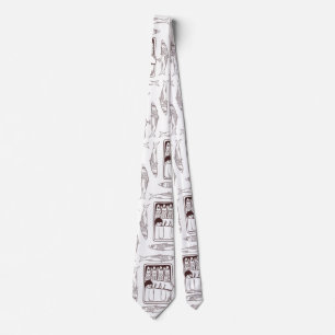 sardines can pattern trans neck tie