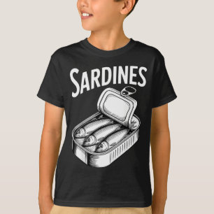 Sardines canned fish foodie retro seafood lover T-Shirt