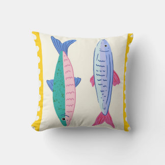 Sardines Duo Throw Pillow
