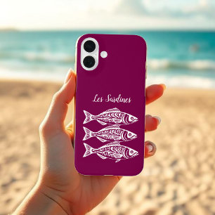 Sardines-Hawaiian-Fisherman Core-Wine Color iPhone 16 Plus Case