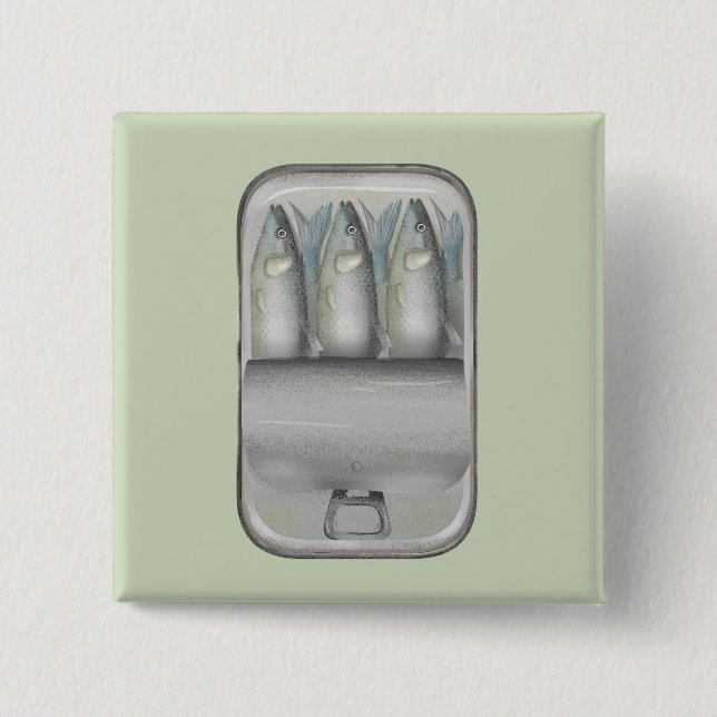 Sardines in a tin can button (Front)