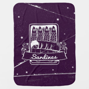 Sardines in a tin Distressed Baby Blanket