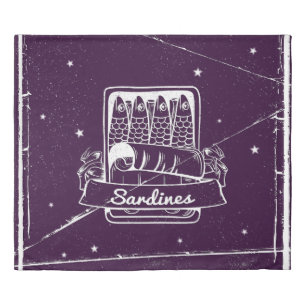 Sardines in a tin Distressed Duvet Cover