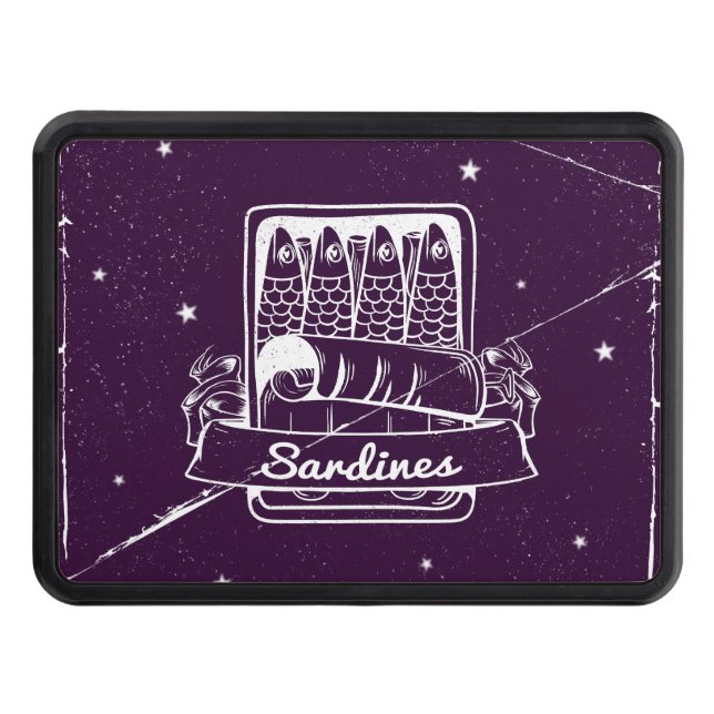 Sardines in a tin Distressed Hitch Cover (Front)