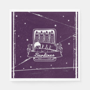 Sardines in a tin Distressed Napkins
