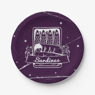 Sardines in a tin Distressed Paper Plates