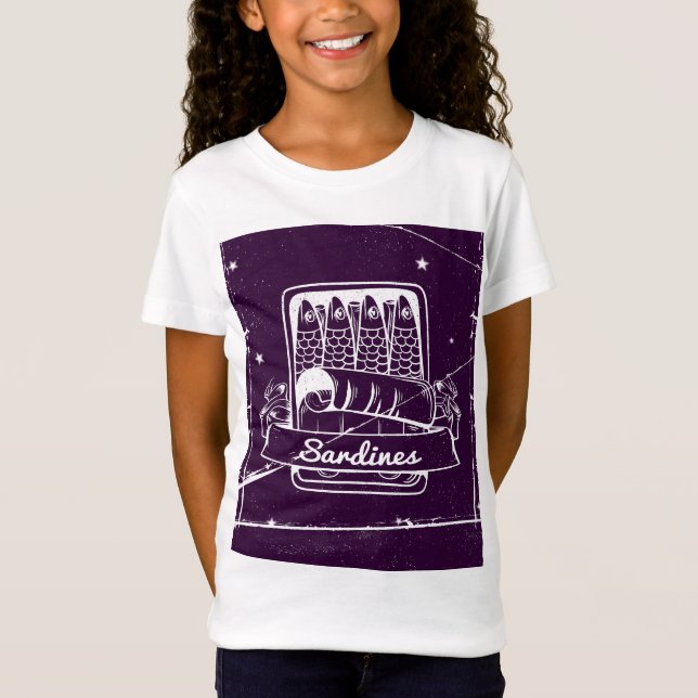 Sardines in a tin Distressed T-Shirt (Front)