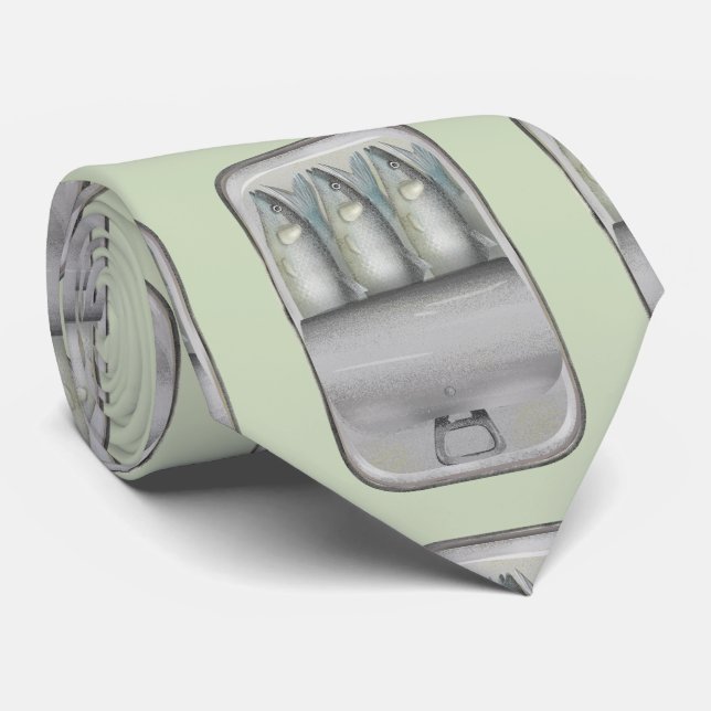 Sardines in a tin neck tie (Rolled)