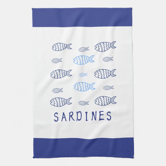 Sardines Kitchen Towel (Vertical)