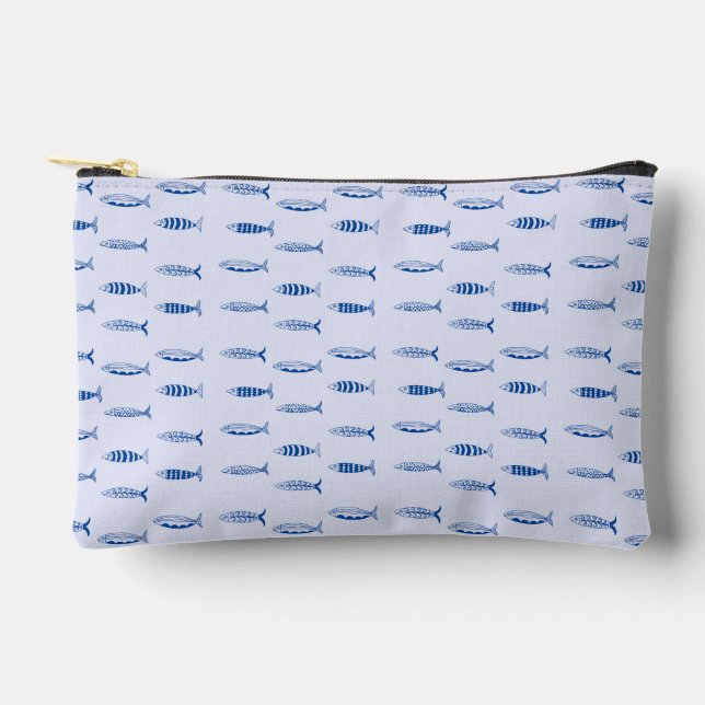 Sardines Pattern Accessory Pouch (Front)
