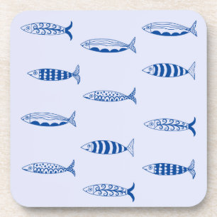 Sardines Pattern Beverage Coaster