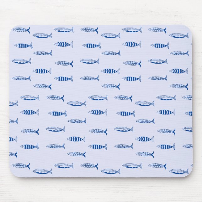 Sardines Pattern Mouse Pad (Front)