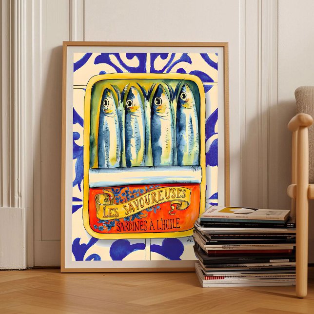 Sardines Print Sardine Tin Vintage Poster Retro  (Creator Uploaded)