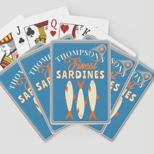 Sardines Tinned Fish Custom Poker Deck of Cards