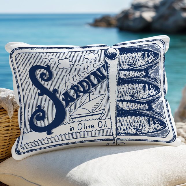 Sardines Tinned Fish Fisherman Aesthetic Accent Pillow (Creator Uploaded)