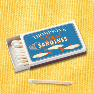 Sardines Tinned Fish Personalized Matchboxes