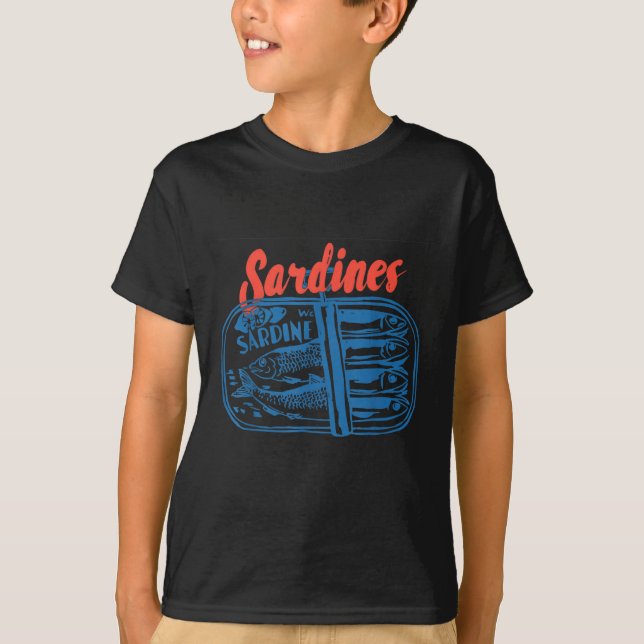 Sardines Tinned Fish Retro Graphic For Men Women  T-Shirt (Front)