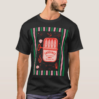 Sardines Tinned Fish Retro Summer T-Shirt
