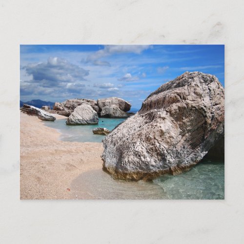 Sardinia beach postcard