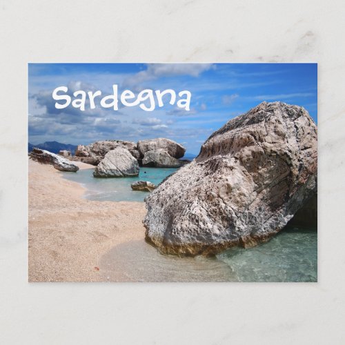 Sardinia beach postcard text postcard