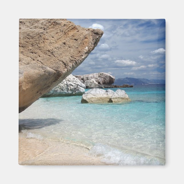 Sardinia beach with big rocks magnet (Front)