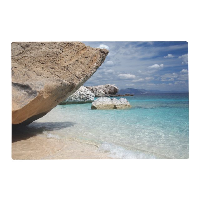 Sardinia beach with big rocks placemat (Back)