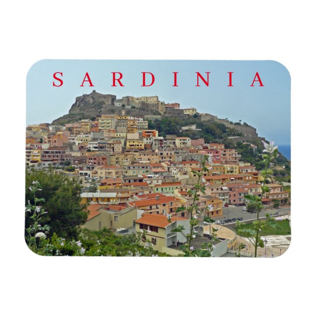 Sardinia Castelsardo view fridge magnet (Horizontal)
