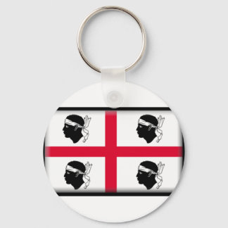 Sardinia Flag Keychain