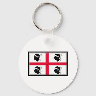 Sardinia Flag Keychain