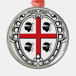 Sardinia (Italy) Coat of Arms Metal Ornament