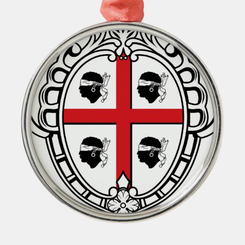 Sardinia Italy Coat of Arms Metal Ornament