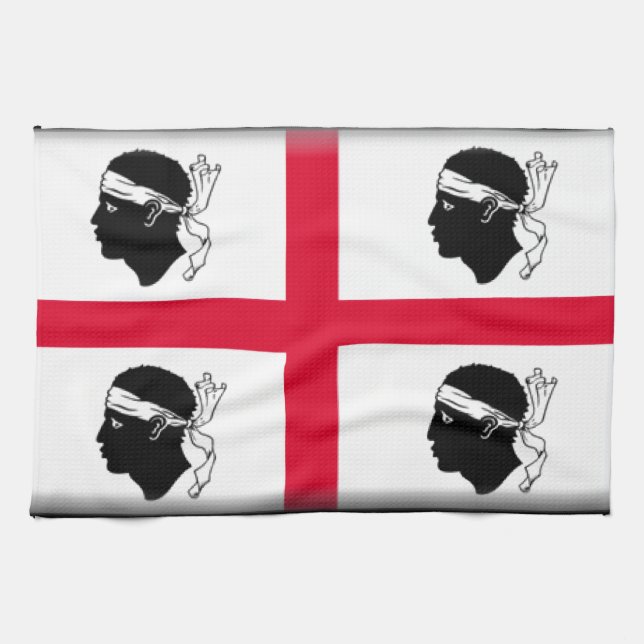 Sardinia (Italy) Flag Kitchen Towel (Horizontal)