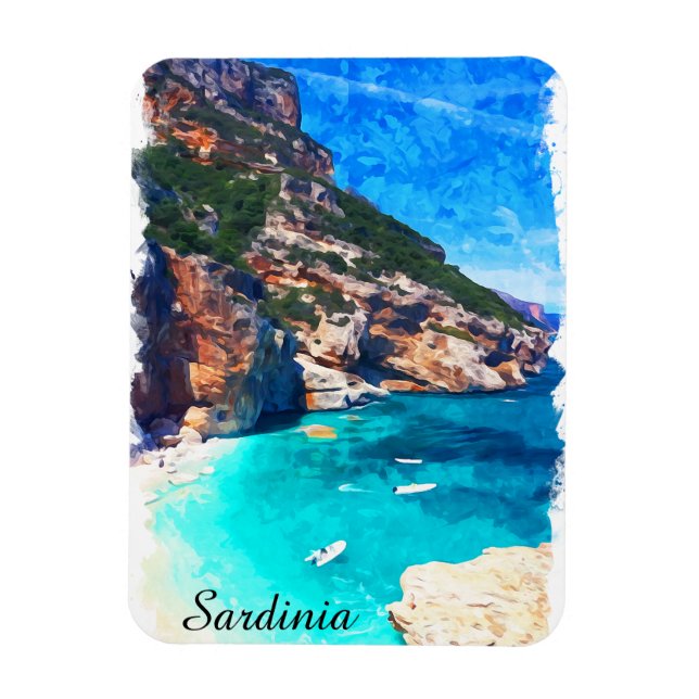 Sardinia Italy Mediterranean Landscape Magnet (Vertical)