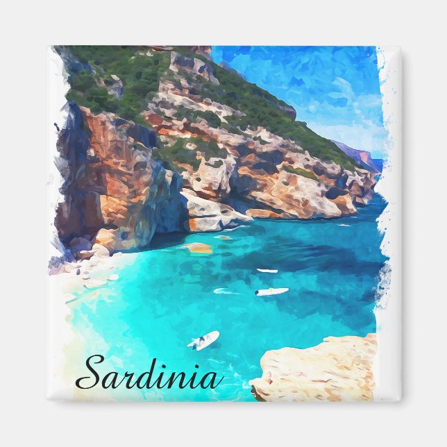 Sardinia Italy Mediterranean Landscape Magnet (Front)