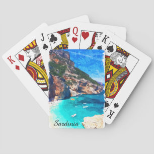 Sardinia Italy Mediterranean Landscape Poker Cards